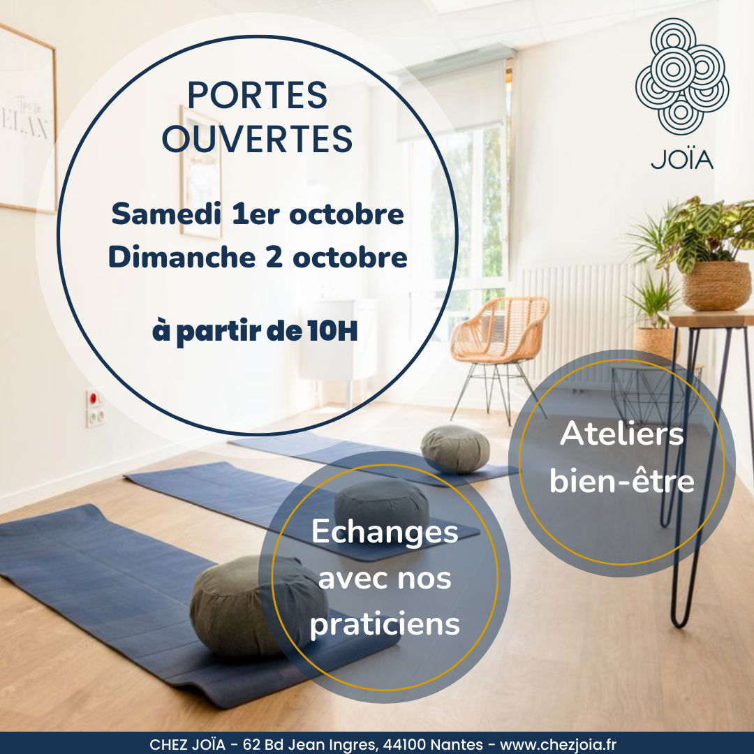 Journée portes ouvertes Chez Joïa centre de praticiens bien-être. Le 1 et 2 octobre 2022. Relaxation sonore en groupe